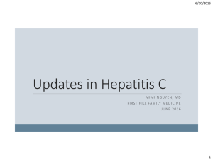 Updates in Hepatitis C - Swedish Medical Center