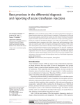 Best practices in the differential diagnosis and reporting of acute