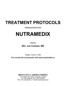 TREATMENT PROTOCOLS – NutraMedix