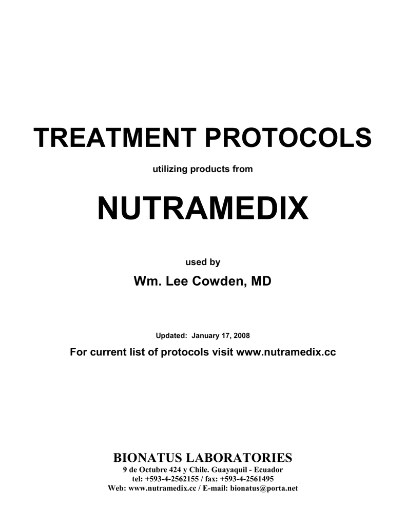 Nutramedix Compatibility Chart