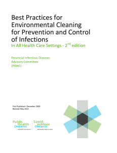 PIDAC: Best Practices for Environmental Cleaning for Prevention