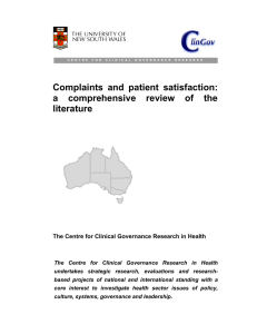 Complaints and patient satisfaction: a