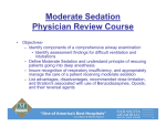 Moderate Sedation Physician Review Course