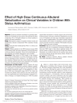 Effect of High-Dose Continuous Albuterol Nebulization on Clinical