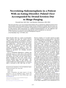 Necrotizing Sialometaplasia in a Patient With an Eating Disorder