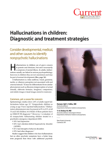 Hallucinations in children: Diagnostic and