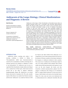Anthracosis of the Lungs: Etiology, Clinical Manifestations