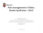 Pain management in Ehlers Danlos Syndrome – 2015
