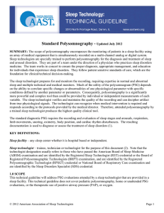 Standard Polysomnography - Log