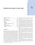 Headache and vertigo of cervical origin