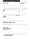 NEW PATIENT MEDICAL HISTORY FORM