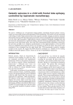 Gelastic seizures in a child with frontal lobe