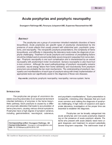 Acute porphyrias and porphyric neuropathy.indd