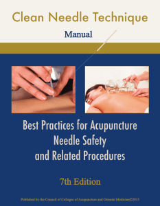 Clean Needle Technique (CNT) Manual 7th Edition