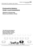 Endometrial Ablation Under Local Anaesthesia