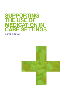 supporting the use of medication in care settings