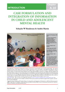 case formulation and integration of information in child