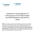 Guidelines for the Management of Anticoagulant Agents