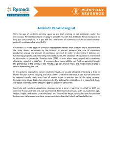 Monthly Resource: Antiobiotic Renal Dosing