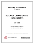 research opportunities for residents
