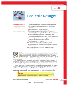 Pediatric Dosages - coursewareobjects.com