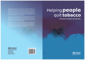 Helping People Quit Tobacco: A Manual for Doctors and