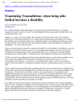 Translating Transableism: when being able