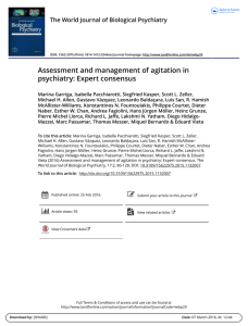 Assessment and management of agitation in psychiatry