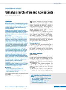 Urinalysis in Children and Adolescents