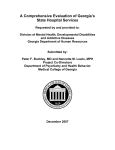 A Comprehensive Evaluation of Georgia`s State Hospital Services