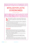myelodysplastic syndromes - Aplastic Anemia and MDS