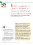 Effect of Albumin on Diuretic Response to Furosemide in