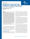 Management of acute otitis media in children six months of age and