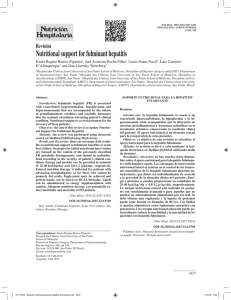Revisión Nutritional support for fulminant hepatitis