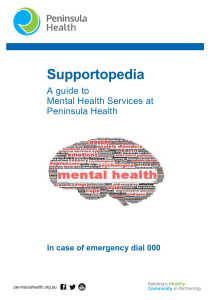 Supportopedia - Peninsula Health