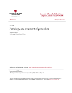 Pathology and treatment of gonorrhea