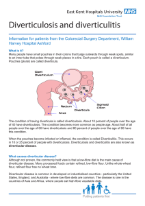 Diverticulosis and diverticulitis - East Kent Hospitals University NHS