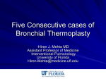 Five Consecutive cases of Bronchial Thermoplasty