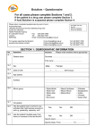 Botulism – Questionnaire For all cases please complete Sections 1