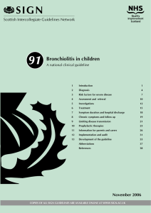 Bronchiolitis in children. (SIGN Guideline No 91)