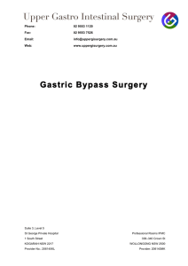 our Gastric Bypass Surgery