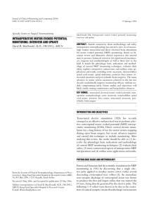 intraoperative motor evoked potential monitoring