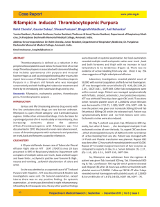 Rifampicin Induced Thrombocytopenic Purpura