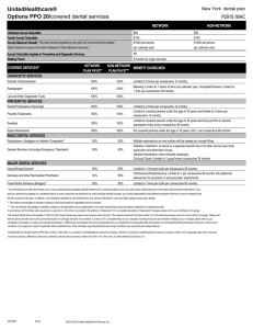 UnitedHealthcare® Options PPO 20/covered dental services