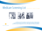 Medicare Screening List 10th Ed.