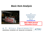 Basic Item and Exam Analysis Focused Discussion (Session 1079)