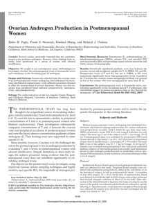 Ovarian Androgen Production in Postmenopausal Women