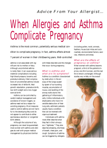 When Allergies and Asthma Complicate Pregnancy