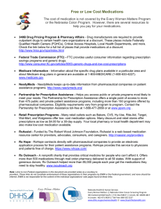 Free or Low Cost Medications