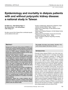Epidemiology and mortality in dialysis patients with and without